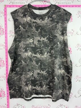 RedHead tank top muscle shirt grey white  & Black Camo Muscle Tee
